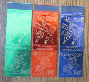 LICORERÍA: ST. GEORGE (STATEN ISLAND, NUEVA YORK) 3 CUBIERTAS DE CERILLAS -F1 - Imagen 1 de 1