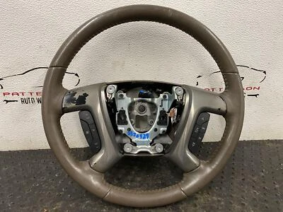 2009-2014 SUBURBAN 1500 LEATHER WRAPPED STEERING WHEEL LIGHT CASHMERE 33I - Image 1 of 4
