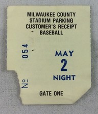 MLB 1991 05/02 Minnesota Twins at Milwaukee Brewers Parking Pass-Kevin Brown WP