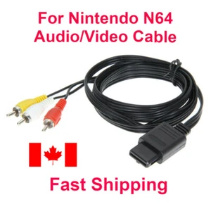 Cable estéreo de audio y video N64 SNES Gamecube 6 pies RCA AV TV para Nintendo 64 - Imagen 1 de 8