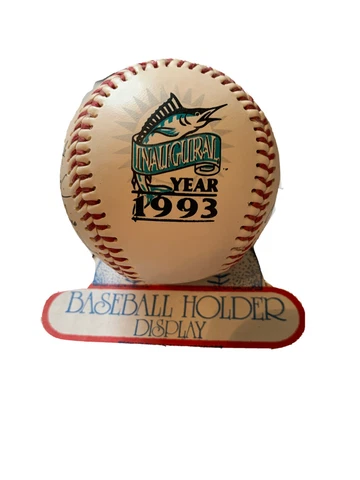 Florida Marlins Facsimile Signed Baseball Fotoball Chevron 1993 Inaugural Year Cover