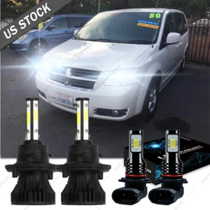 4X For Dodge Grand Caravan 2008-2010 LED Headlight Hi/Lo + Fog Light Bulbs Combo - Picture 1 of 12