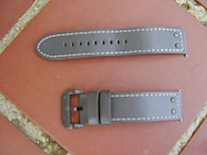 Invicta GRAY Leather Band for Pro Diver Black Face 22mm - Picture 1 of 7