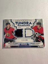 2019-20 Artifacts Tundra Teammates Duo Jersey #T2OTT Tkachuk Chabot /199