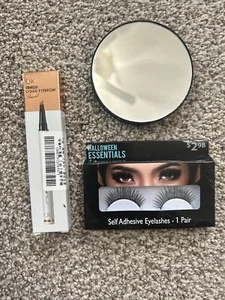 3 piezas productos de belleza para el cuidado de los ojos mujeres lápiz de cejas líquido pestañas micro espejo - Imagen 1 de 2