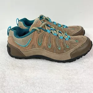 Itasca Men’s Low Top Suede Leather Brown Teal Hiking Shoes Sz 8 - Picture 1 of 10