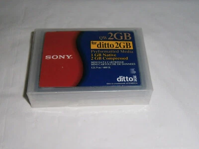 NEW SEALED SONY QW2GB for Ditto 2GB  Preformatted Media Mini Data Cartridge - Image 1 of 3