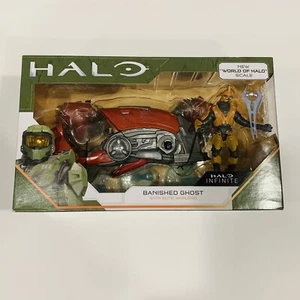 WORLD OF HALO INFINITE BANISHED GHOST WITH ELITE WARLORD FIGURE VEHICLE 2 PACK - Picture 1 of 4