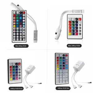 5-24v 5050 2835 RGB LED Strip Light Mini 24/44 Key IR Remote Wireless Controller - Picture 1 of 13