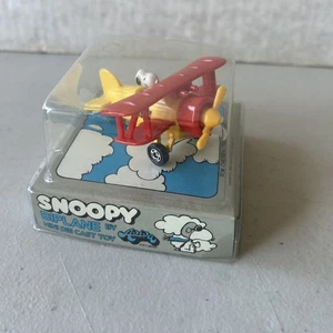 Snoopy Peanuts Biplane Airplane miniature scale mint in original  package - Picture 1 of 6