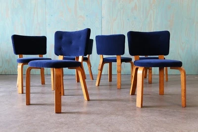 1st Edition Set of 6 Alvar Aalto for FinSven Model 62 Chairs, 1934 - Image 1 of 4