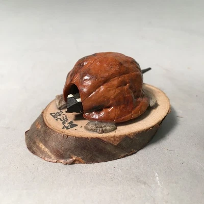 Japanese Kokeshi Doll Vtg Wooden Figurine Mechanical Turtle Nojiri-Ko Lake KF426 - Image 1 of 4