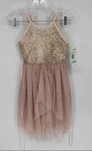 Rare Editions Girls Sleeveless Classic Back Zip Midi A-Line Dress Size 8 - Picture 1 of 6