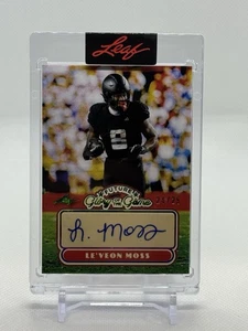 2025 Leaf Glory of the Game Le'Veon Moss /25 Auto. - Picture 1 of 2