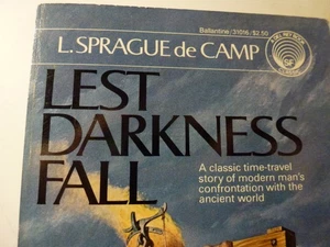 L. Sprague de Camp  Lest Darkness Fall  Del Rey books  1983  US Import - Foto 1 di 17