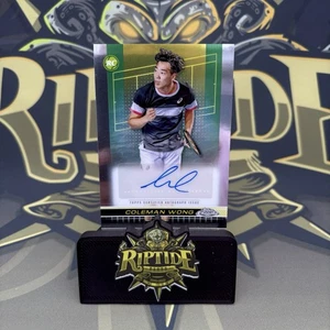 Tarjeta de novato Coleman Wong RC Topps cromada tenis 2024 base automática #TCA-LFA - Imagen 1 de 3