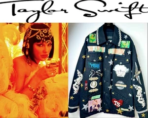 Versace Taylor Swift TLOAS Life Showgirl Concert Jacket Sequin Patch Coat XL 2XL - Picture 1 of 12