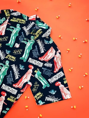 Camisa Cakeworthy Universal Monsters Abotonada Novia de Frankenstein Todo L Foto 1 de 4