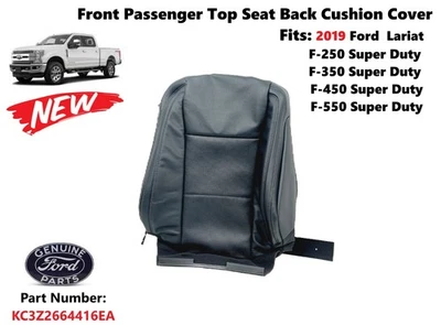 Ford Super Duty 2019 asiento delantero pasajero cubierta trasera cuero negro KC3Z2664416EA Foto 1 de 4