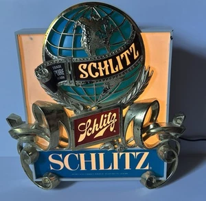Insegna luminosa bar vintage 1977 SCHLITZ birra birra co made in unione. FUNZIONA - Foto 1 di 8