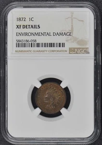 1872 Bronze Indian Cent 1C NGC XF DetailsBN - Picture 1 of 4