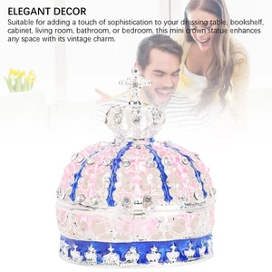 Emaillierte Dekorative Box Retro-Kronen-Schmuckkästchen Für Halsketten Armbänder - Bild 1 von 24