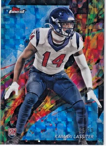 2024 Topps Finest Kamari Lassiter Rookie Blue Geometric Refractor #25/99 Texans - Picture 1 of 2