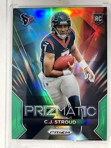 2023 Panini Prizm C.J. Stroud Prizmatic Green Prizm Rookie RC Houston Texans - Picture 1 of 2