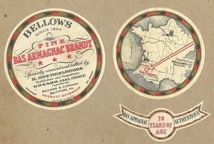 3 etiquetas de brandy Armaganac de bajo fino de fuelle usadas originales de colección - Envío gratuito - Imagen 1 de 4