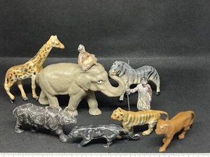 Hunt Scene, Wild Animals, Elephant And Rider, Hunter Etc By Wendal  (blue 388) - Picture 1 of 19