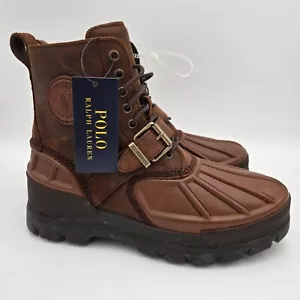 Size 10 - Polo by Ralph Lauren - Oslo High 7" Leather Waterproof Winter Boots - Picture 1 of 10