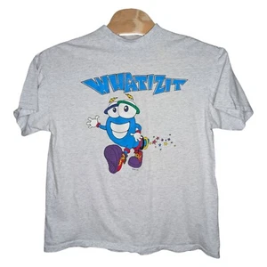 Vintage Whatizit Atlanta 1996 Olympics T Shirt XXL 2XL Gray 90s Izzy Mascot Tee - Picture 1 of 11