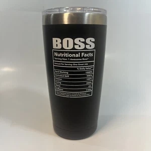 BECHER, PERSONALISIERT LASERGRAVIERT EDELSTAHLBECHER Schwarz Weiß Buchstaben - Bild 1 von 14