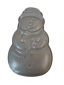 Molde para sartén para pasteles muñeco de nieve 12 x 7 3/4" marca desconocida invierno vacaciones de Navidad - Imagen 1 de 2