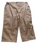 Cotton Traders Mens W40" Long 'Truffle' Cargo Shorts (Elasticated Sides)