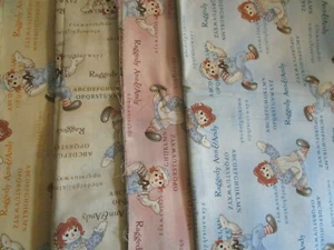 NEW Raggedy Ann & Andy ABC Cotton Fabric by the Yard LECIEN Japan By YARD - Picture 1 of 6