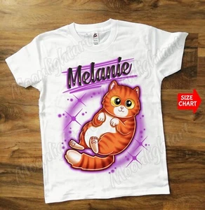 Personalized Name Orange Cat Cute Kitty  T-Shirt - Picture 1 of 2