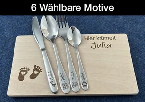 Kinderbesteck mit Gravur / Tiere/ Personalisiert mit Namen / Geschenkidee - Bild 1 von 20