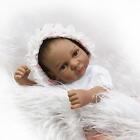Mini Black African American Baby Girl Doll Silicone Full Body Waterproof 10''
