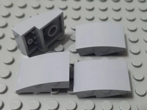 LEGO Lot of 4 Light Bluish Gray 3x2 Curved Slope Pieces - Picture 1 of 1
