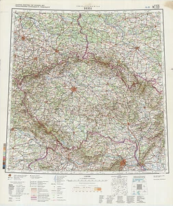 Mappe topografiche militari sovietiche russe - WIEN (Austria) 1:1 000 000, ed.1978 - Foto 1 di 4