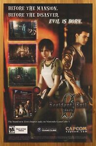 2002 Resident Evil 0 Zero Gamecube Print Ad/Poster Official Horror Promo Pop Art