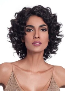 Sleek 100% Pure Virgin Human Hair Short Curly Wig - Betris - Picture 1 of 4