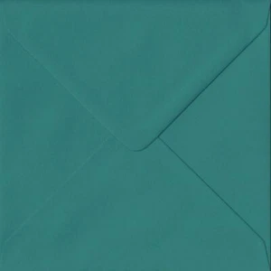 Buste verde acqua 130 mm x 130 mm gommate 135 g/m² lusso quadrate colorate verdi - Foto 1 di 1