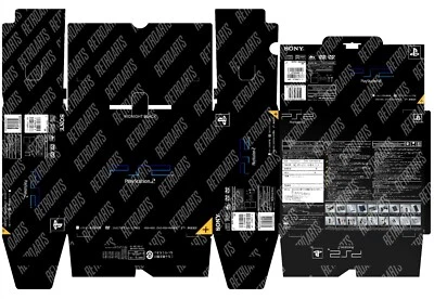 Playstation 2 MIDNIGHT BLACK SET BOX - Photoshop Art to Print - Image 1 of 4