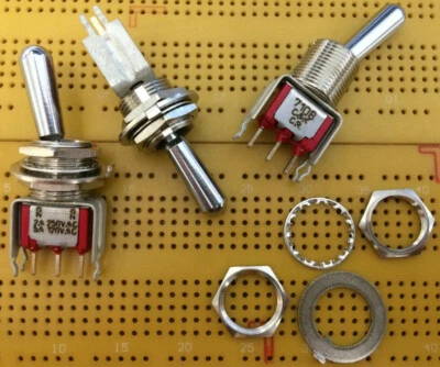 5A SPDT Toggle Switch On-(On) Momentary PCB Pins Panel Mount C&K 7108 Multi Qty - Image 1 of 4