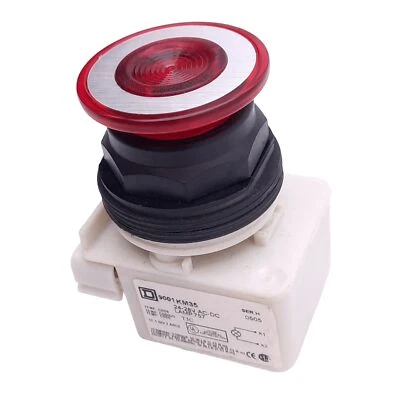 Square D 9001KM35 Red Illuminated Push/Pull E-Stop Button, ø30mm, 24-28VDC Lamp - Image 1 of 4