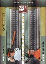 2008 Donruss Elite Extra Edition College Ties Gold #28  Raben/Sobolewski C24998
