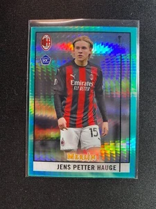 2020-21 Topps Merlin UEFA Jens Petter Hauge Aqua Prism RC #70 Rookie AC Millan - Picture 1 of 2