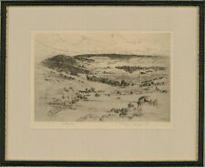 William Monk RE (1863-1937) - Early 20th Century Etching, Dorking From Box Hill